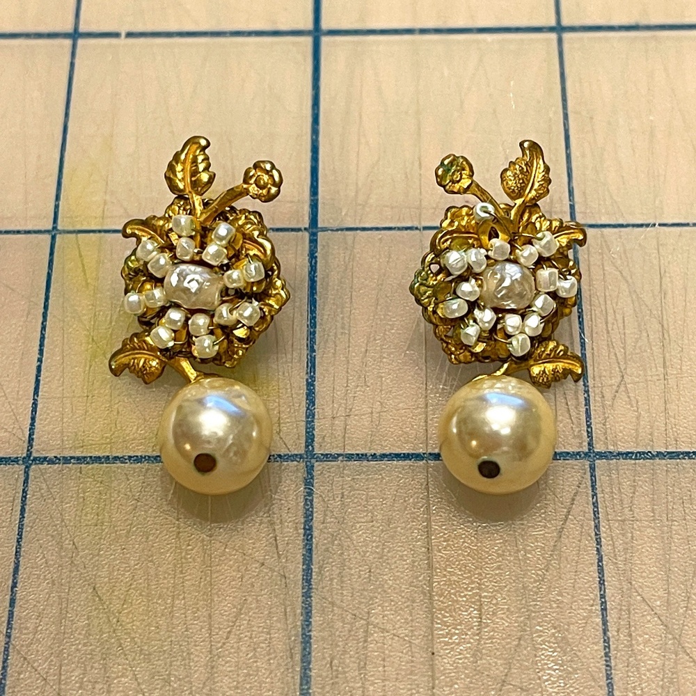 Faux pearl earrings